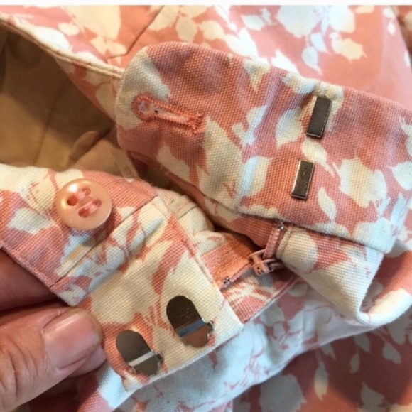 Talbots Pink / White Floral Pattern Pants - Picture 4 of 6